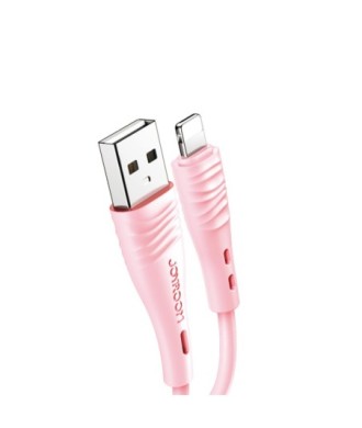 GloboStar® 87004 JOYROOM Originals JR-S118 Καλώδιο Φόρτισης Fast Charging Data iPhone 1M από Regular USB 2.0 σε 8 Pin Lightning Ροζ